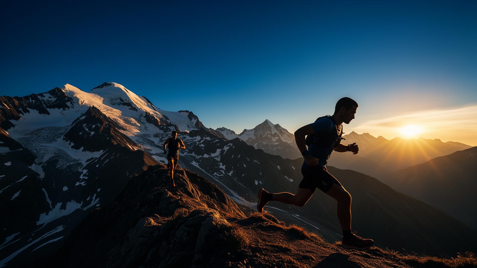 Mountain skyrunning landscape